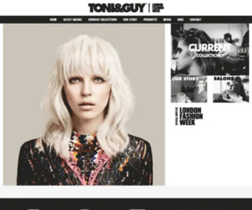 Toniandguy.be(Toni & Guy Hairdressers) Screenshot