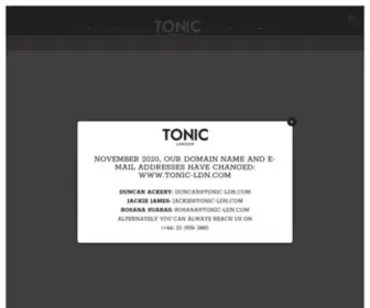 Tonic-LDN.com(Tonic London) Screenshot