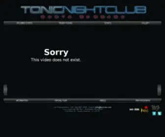 Tonicsb.com(Tonic Nightclub) Screenshot