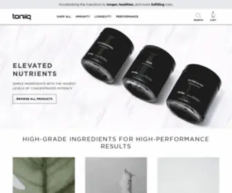 Toniiq.com(Elevated Nutrients) Screenshot