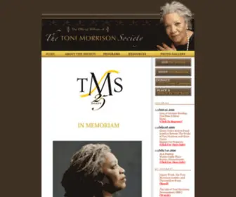 Tonimorrisonsociety.org(The Toni Morrison Society) Screenshot
