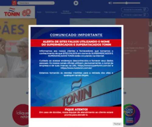 Toninsuper.com.br(Tonin Super) Screenshot