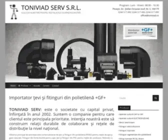 Toniviad.ro(Importator autorizat sisteme complete tevi si fitinguri din polietilena) Screenshot