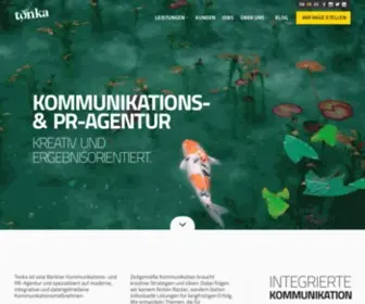 Tonka-PR.com(PR & Kommunikationsagentur in Berlin) Screenshot
