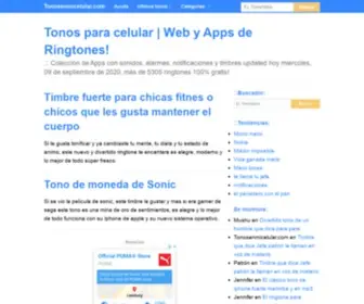 Tonosenmicelular.com(Tonos para celular es la mejor pagina gratis en español para descargar) Screenshot