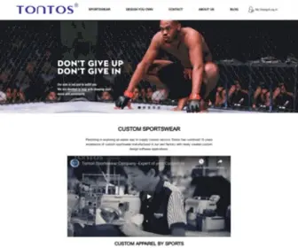 Tontossport.com(Design Custom Team Uniforms and Custom Jerseys Manufacture Fast & Easy) Screenshot