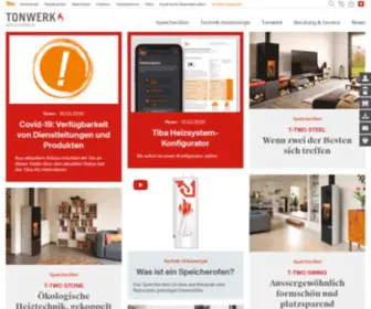 Tonwerk-AG.com(Speicherofen, Kaminofen, Strahlungswärme) Screenshot