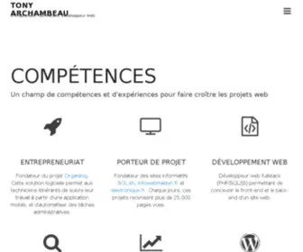 Tonyarchambeau.com(Entrepreneur, Consultant, D) Screenshot