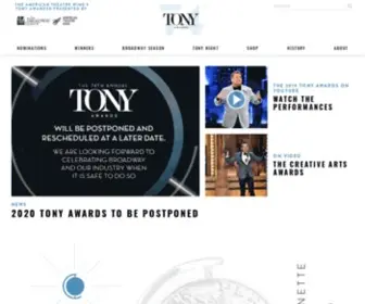 Tonyawards.com(The American Theatre Wing's Tony Awards®) Screenshot