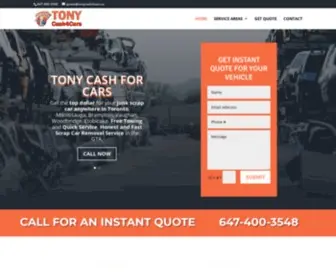 Tonycash4Cars.ca(Scrap Car Removal Toronto) Screenshot