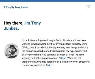 Tonyjunkes.com(A Blog By Tony Junkes) Screenshot