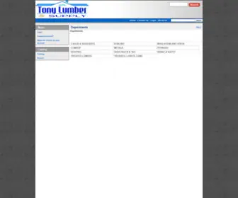 Tonylumber.com(Departments) Screenshot