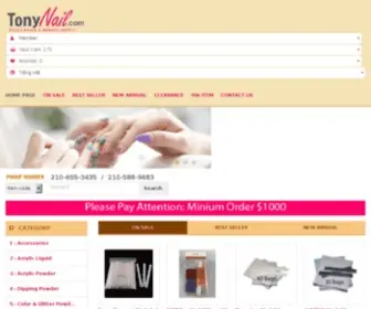 Tonynail.com(Nail Supplies) Screenshot