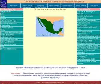 Tonyperez.com(An Interactive Mexico Travel Information Resource) Screenshot