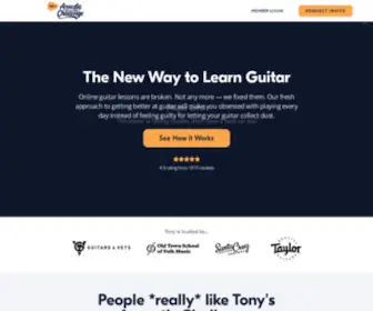 Tonypolecastro.com(Get out of your guitar rut and have more fun with your acoustic guitar. Tony's Acoustic Challenge) Screenshot