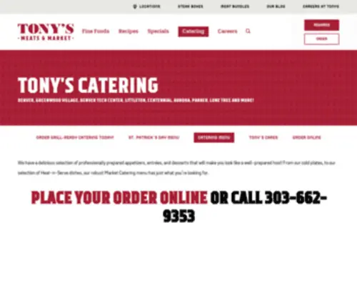 Tonyrosaccicatering.com(Denver caterers) Screenshot