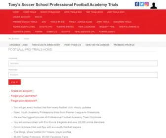 Tonys-Soccer-School.net(Tony's Soccer School) Screenshot