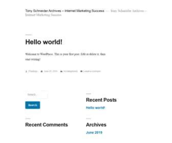 Tonyschneider.net(Internet Marketing Success) Screenshot