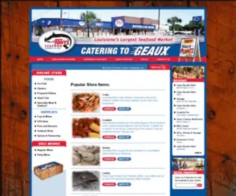 Tonyseafood.com(Live Louisiana Seafood Sales) Screenshot