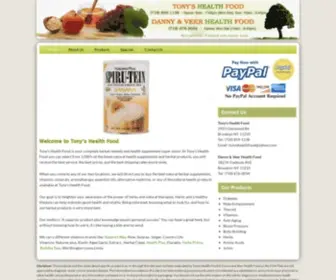 Tonyshealthfood.com(Tony’s Health Food) Screenshot