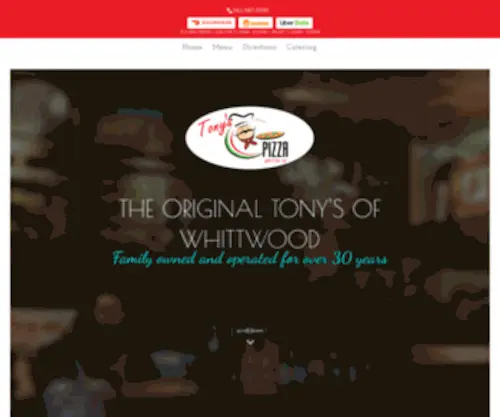 Tonyspizzawhittier.com(Serving the Best Pizza & Homemade Italian Food) Screenshot