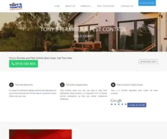 Tonystermites.com.au(Pest Control Gold Coast) Screenshot