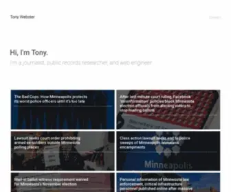 Tonywebster.com(Tony Webster) Screenshot