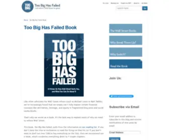 Toobighasfailed.org(Too Big Has Failed Book) Screenshot