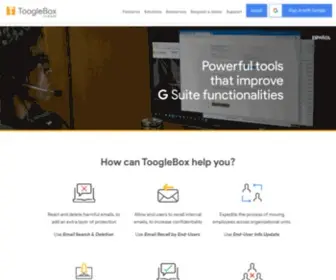 Tooglebox.com(ToogleBox for Google Workspace) Screenshot