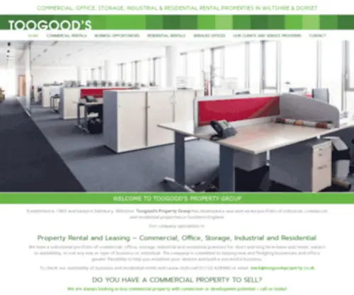 Toogoodsproperty.co.uk(Residential, Commercial, Office and Industrial, Business Opportunities) Screenshot