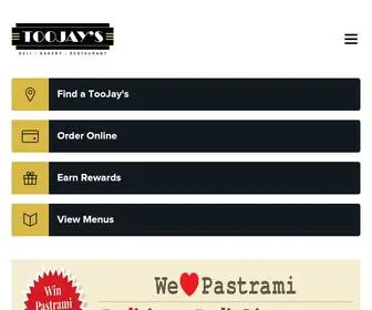 Toojays.com(TooJay’s Deli) Screenshot