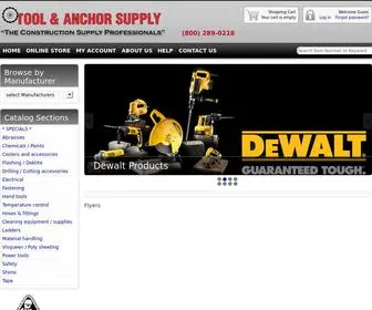 Toolandanchor.com(Tool & Anchor Supply) Screenshot