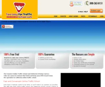 Toolazyfortrafficschool.com(Los angeles online traffic school) Screenshot