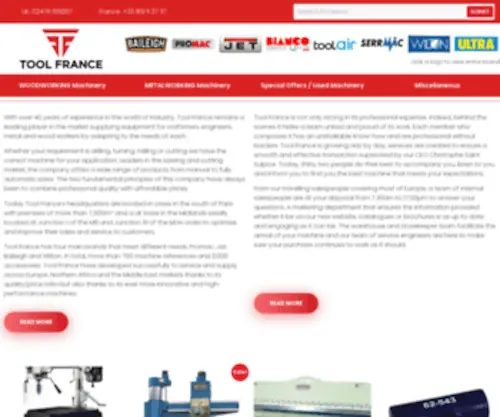 Toolfrance.com(Industrial Equipment Supplier in the UK) Screenshot
