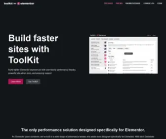 Toolkitforelementor.com(Build Faster Elementor Sites with ToolKit) Screenshot