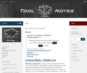 Toolnotes.com(Machining, Tool Making, and Manufacturing) Screenshot