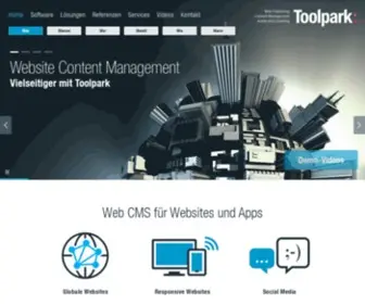 Toolpark.com(CMS Web Content Mangement System für Responsive Webdesign Websites) Screenshot