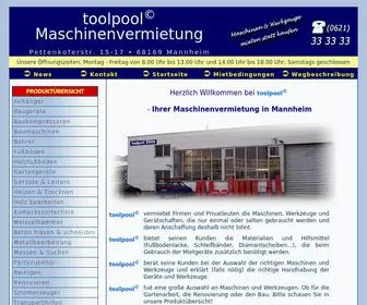 Toolpool.de(Toolpool © Maschinenvermietung inMannheim) Screenshot