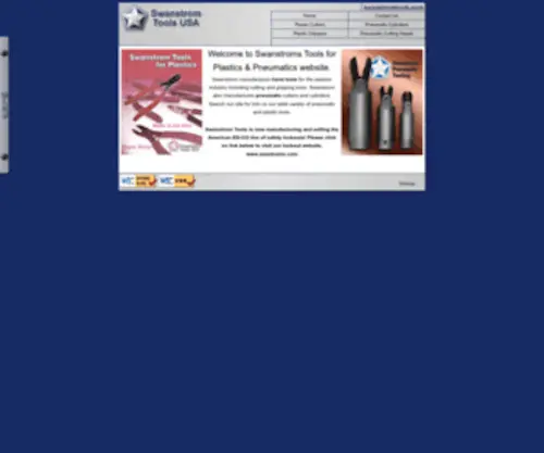 Toolsforplastic.com(Pneumatic Tools & Plastic Cutters/Grippers from Swanstrom Tools) Screenshot