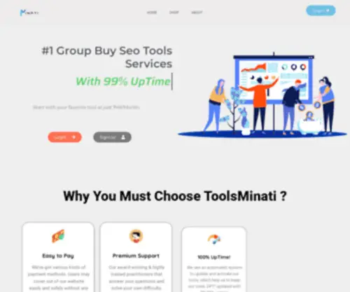 Toolsminati.co(#1 Group Buy Seo Tools Services) Screenshot