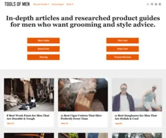Toolsofmen.com(Men's Grooming & Style Advice) Screenshot