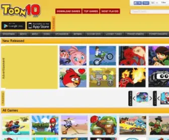 Toon10.com(Best Collection Of Online Toon Games) Screenshot