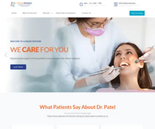 Toothdoctorpatel.com(Clinique Dentaire) Screenshot