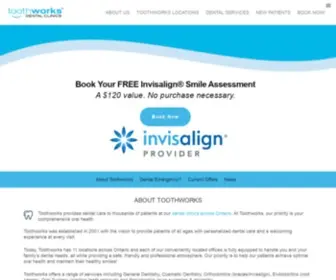 Toothworks.com(Toothworks Dental Clinics) Screenshot