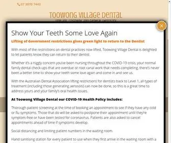 ToowongVillagedental.com.au(Dental Offices in Toowong) Screenshot