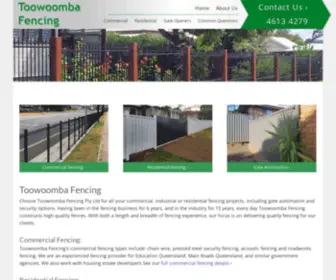 Toowoombafencing.com(Toowoomba Fencing Pty Ltd for Commercial & Residential Fencing & Gate Openers) Screenshot