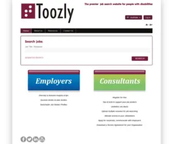 Toozly.com.au(Job Search website for People with Disabilities) Screenshot