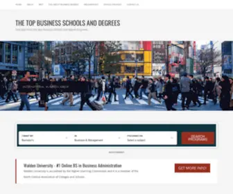 Top-Business-Degrees.net(Top business degrees. our mission) Screenshot