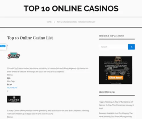 Top10-Onlinecasinos.co.uk Screenshot