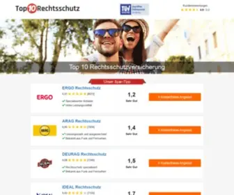 Top10-Rechtsschutz.de(Top 10 Rechtsschutzversicherung 2021) Screenshot